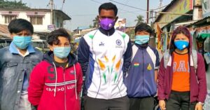 4 girls from north bengal parrticipating in national wrestling championship