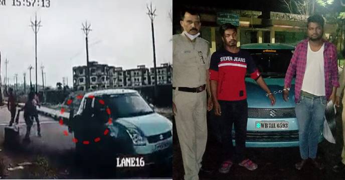 rajganj toll plaza staff assault case 2 arrested car seized