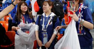 japan fans clears stadium viral